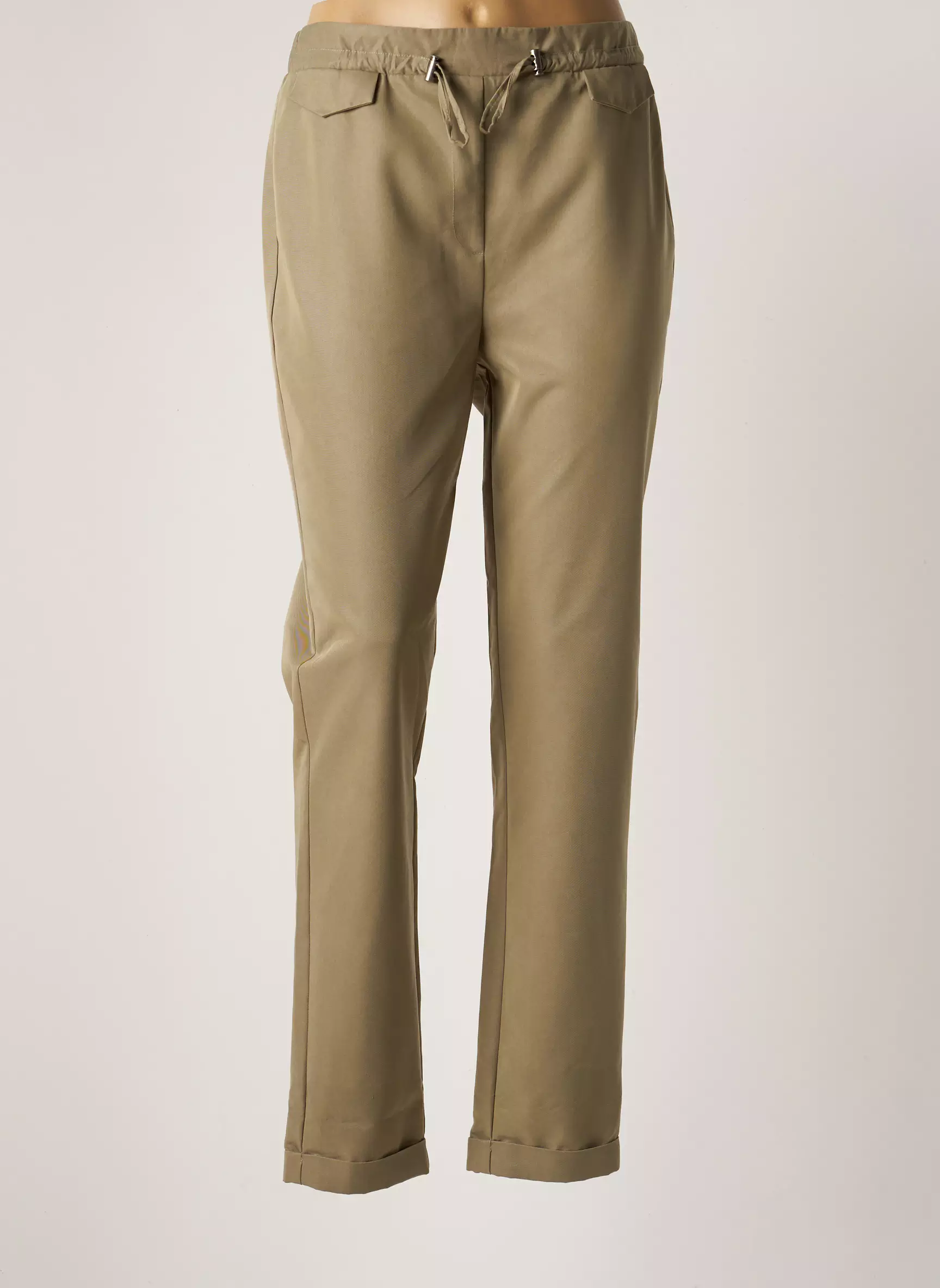Julie Guerlande Pantalons Slim Femme couleur vert