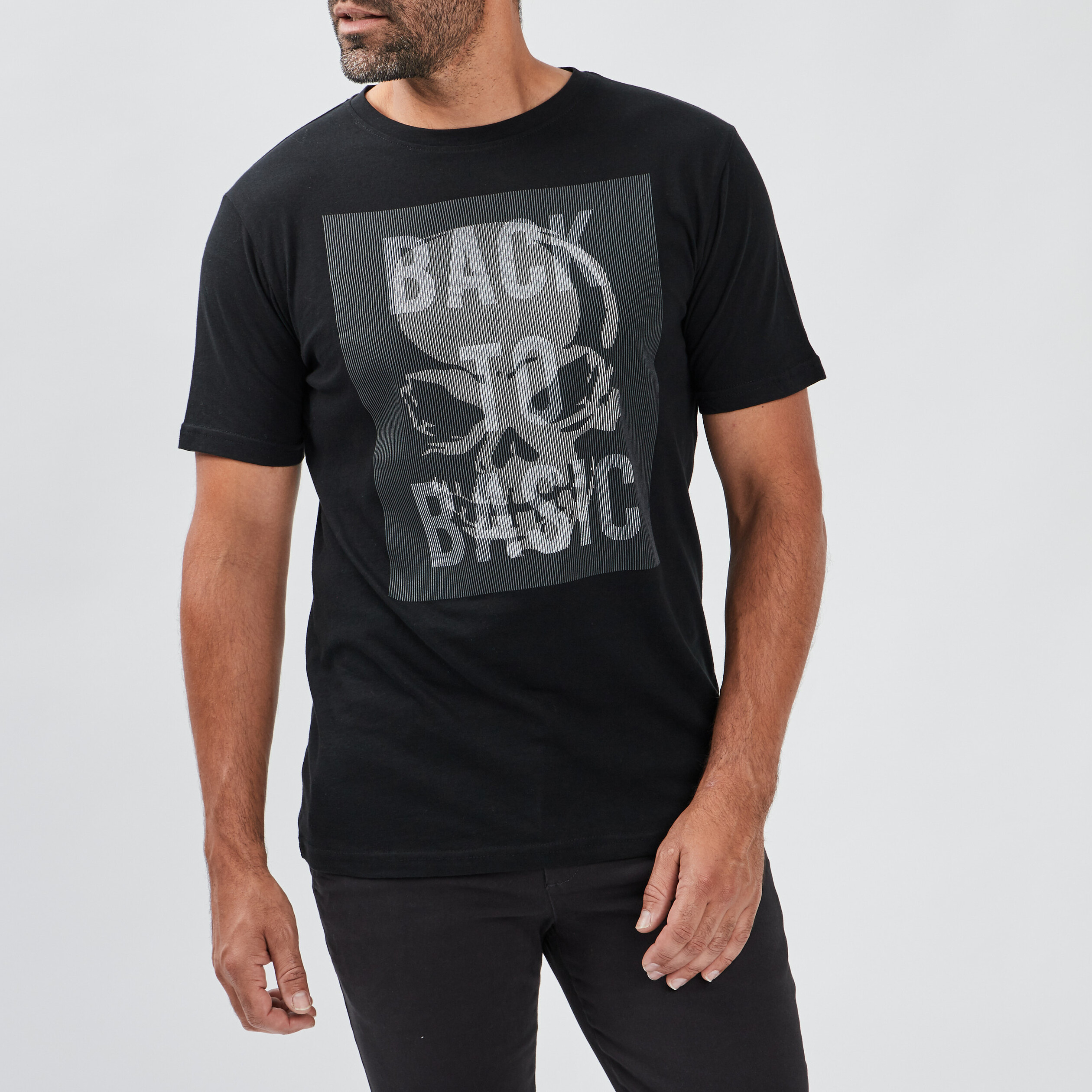 T-shirt manches courtes noir homme | La Halle