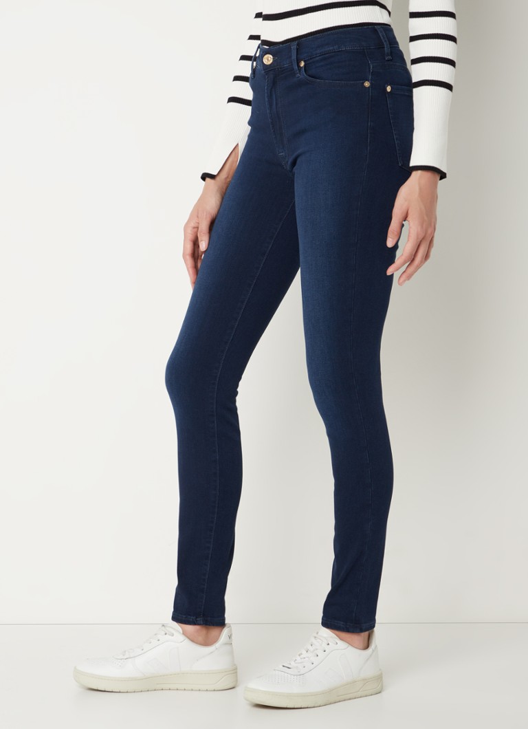 7 For All Mankind Korkeavyötäröiset pillifarkut stretch-kankaasta