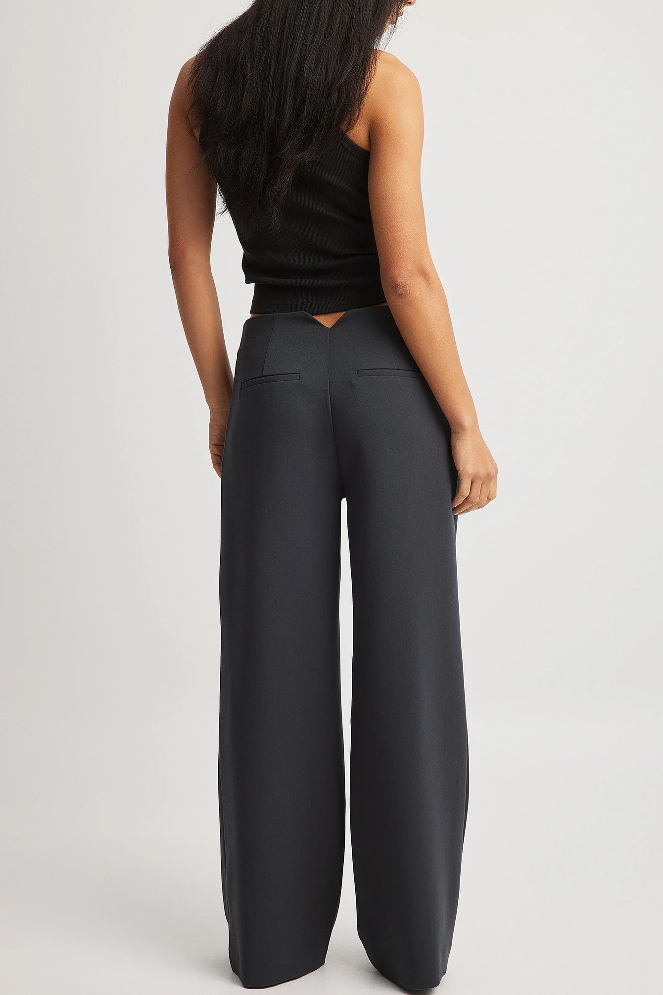 Gerade Anzughose mit niedriger Taille