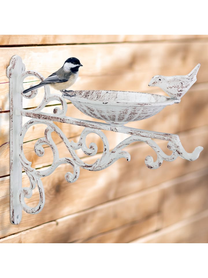 relaxdays Vogeltränke in Weiß - (B)28x (H)24 x (T)14 cm günstig kaufen onesize