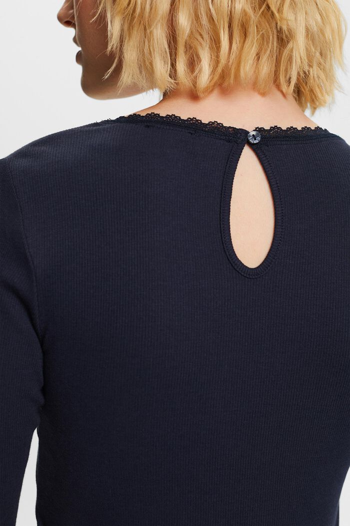 Geripptes Longsleeve, Organic Cotton