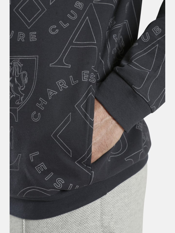 Charles Colby Sweatshirt EARL EVERTS in dunkelgrau bedruckt günstig kaufen