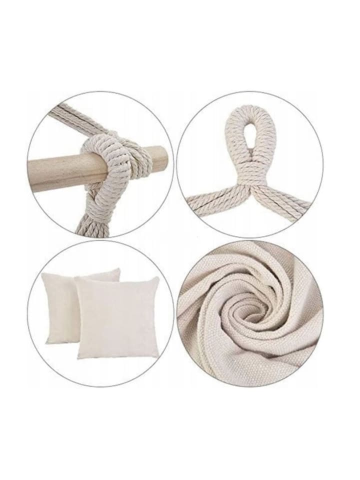COFI 1453 Hängesessel 100x130 cm Stoff-Hängesessel Indoor und Outdoor in Beige günstig kaufen 100 - 130 cm