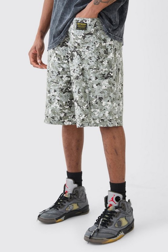 Tall Camouflage Twill Carpenter Shorts
