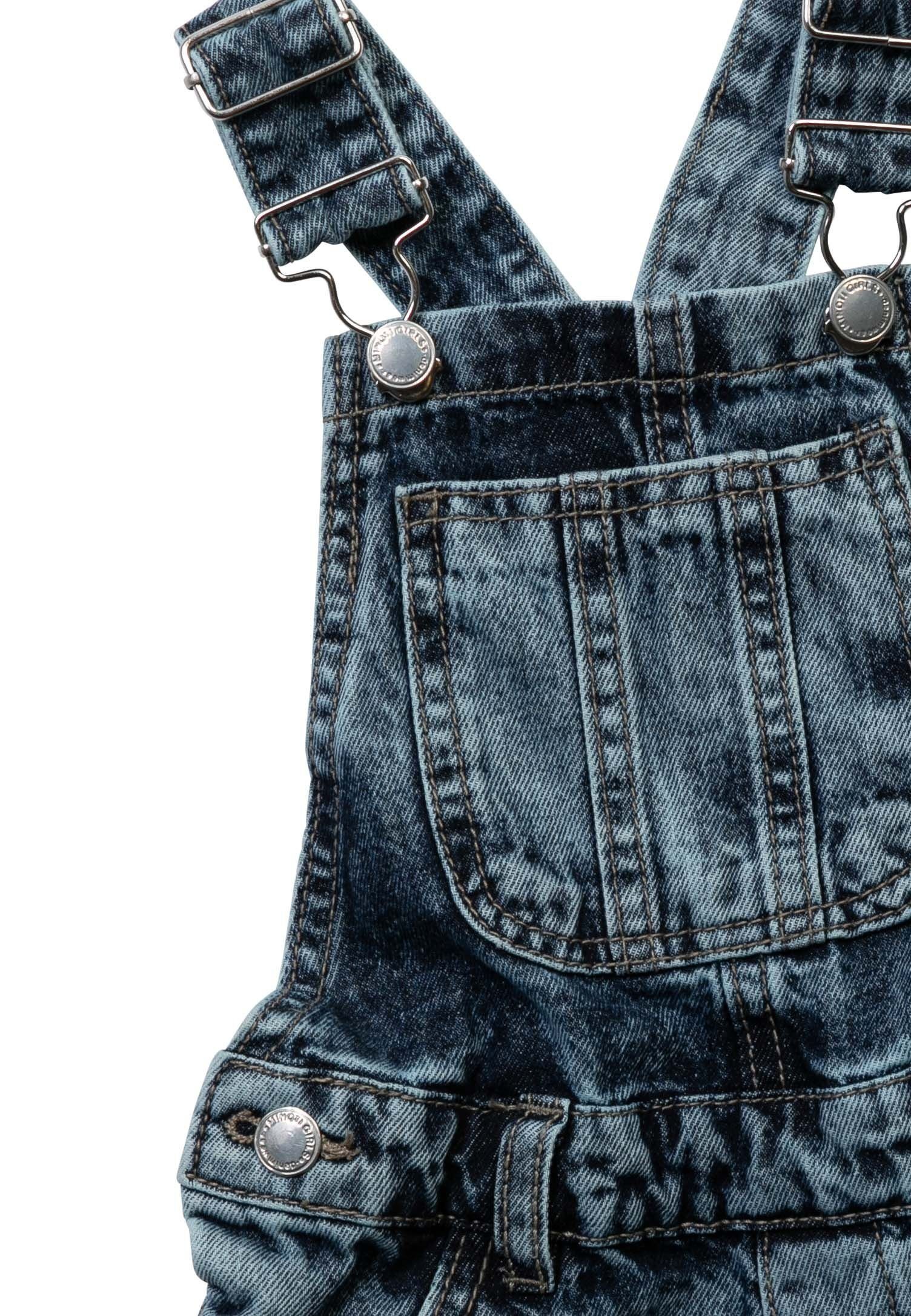 MINOTI Jeanslatzhose Denim-Latzhose im Acid Wash-Stil (1y-8y)