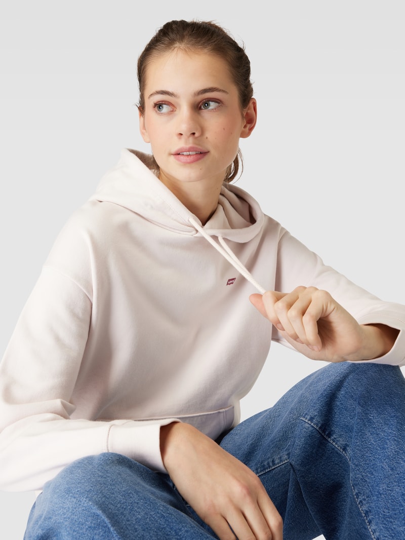 Hoodie mit überschnittenen Schultern in altrosa