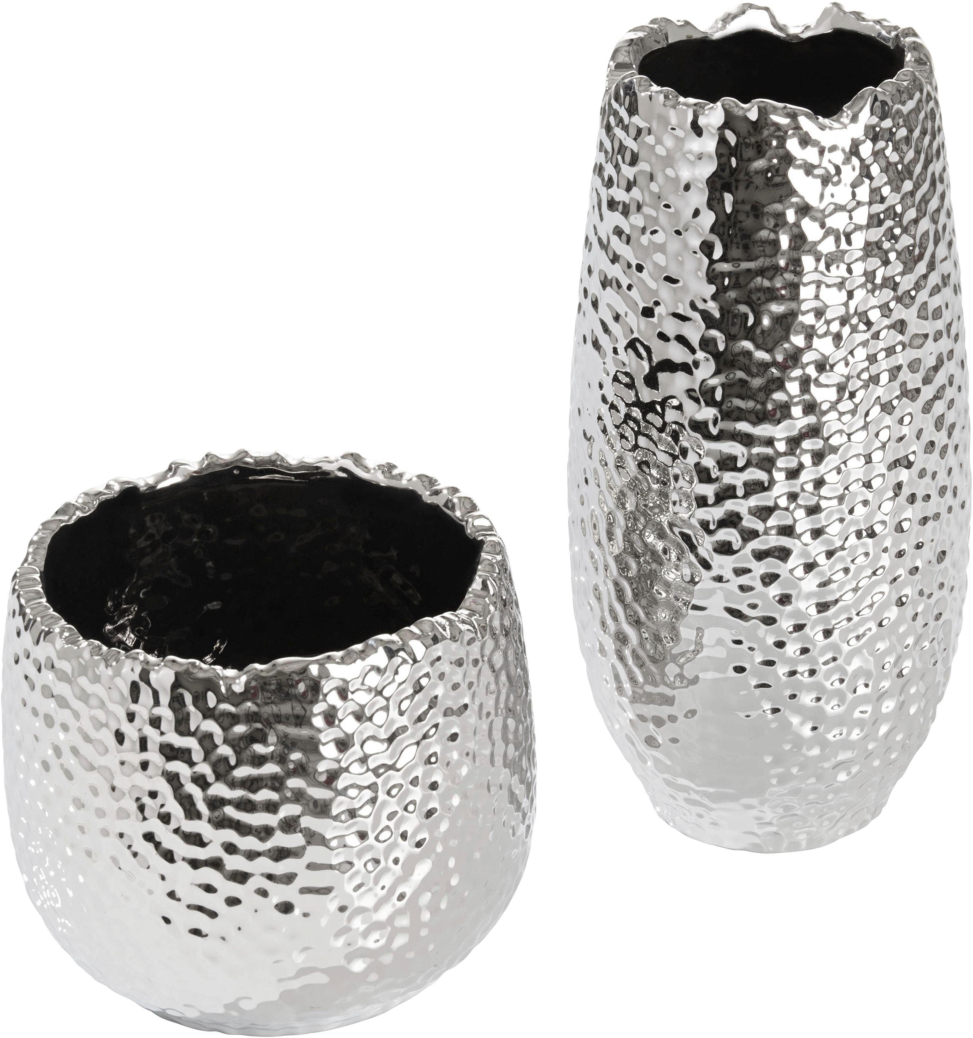 Home affaire Dekovase Keramik-Vasen (Set, 2 St)