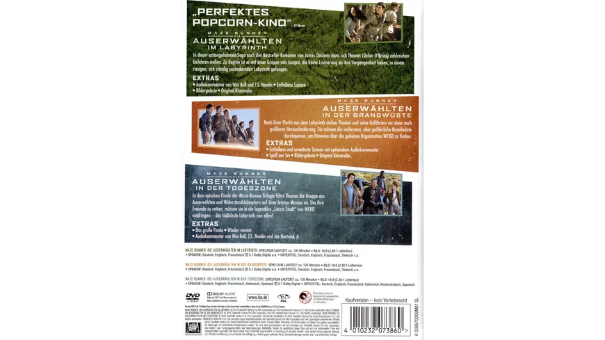 Maze Runner Trilogie  [3 DVDs]