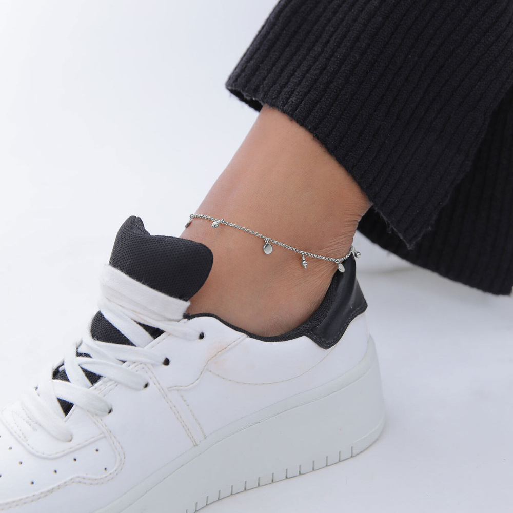 Elli Elli Bracelet de Cheville Bracelet de cheville femme plaque style boho en argent  Bijoux