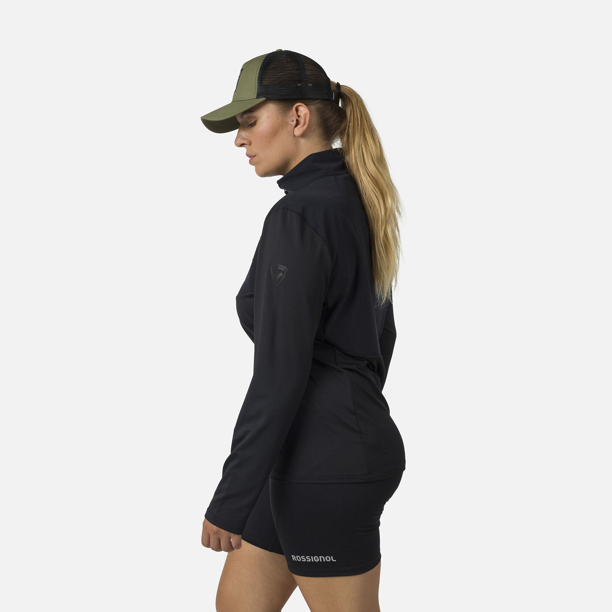 Couche intermédiaire semi-zippé femme
