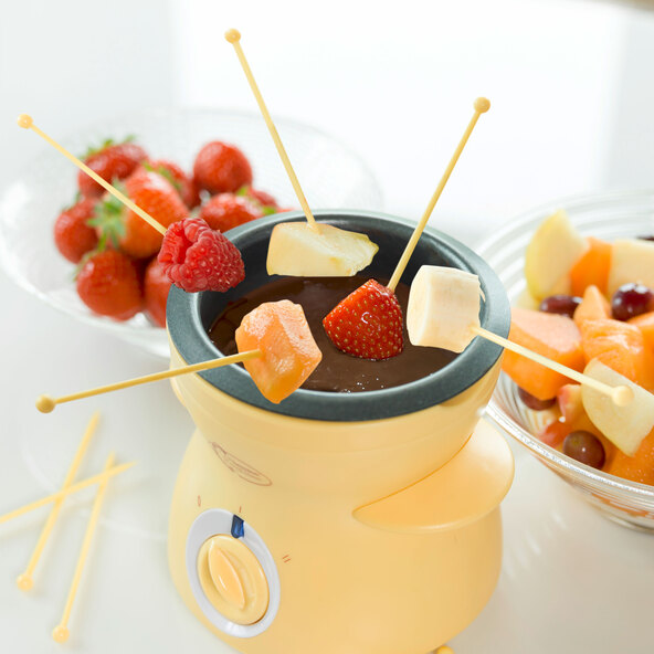 Mini Schoko-Fondue, gelb