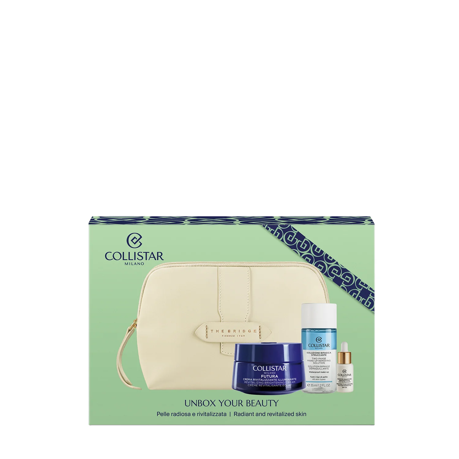 Futura Revitalizing Illuminating Cream dāvanu komplekts - Izgaismojošs dāvanu komplekts, Izgaismojošs dienas krēms, Acu kosmētikas noņēmējs, Aizsargājoši līdzekļi