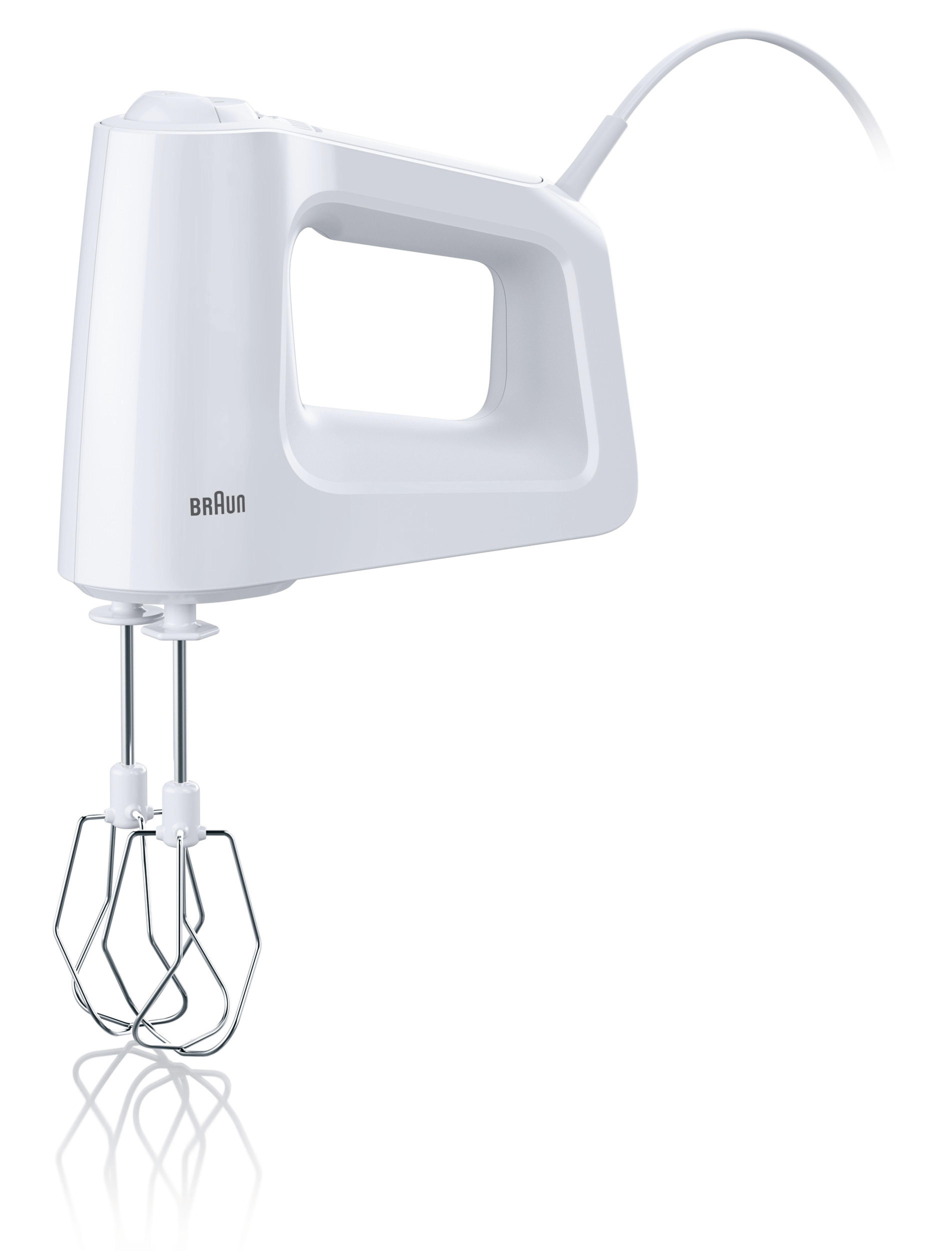 Braun Handmixer MultiMix 3 HM 3000 WH, 450,00 W, 5 Geschwindigkeitsstufen, Turbo-Funktion, EasyClick