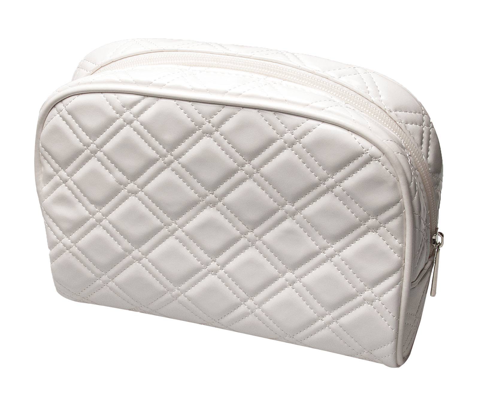 Koskaderm Kosmetikkoffer Kosmetiktasche, weiß Glänzend, 21,5 x 15 cm Schminktasche Kosmetex Kulturbeutel