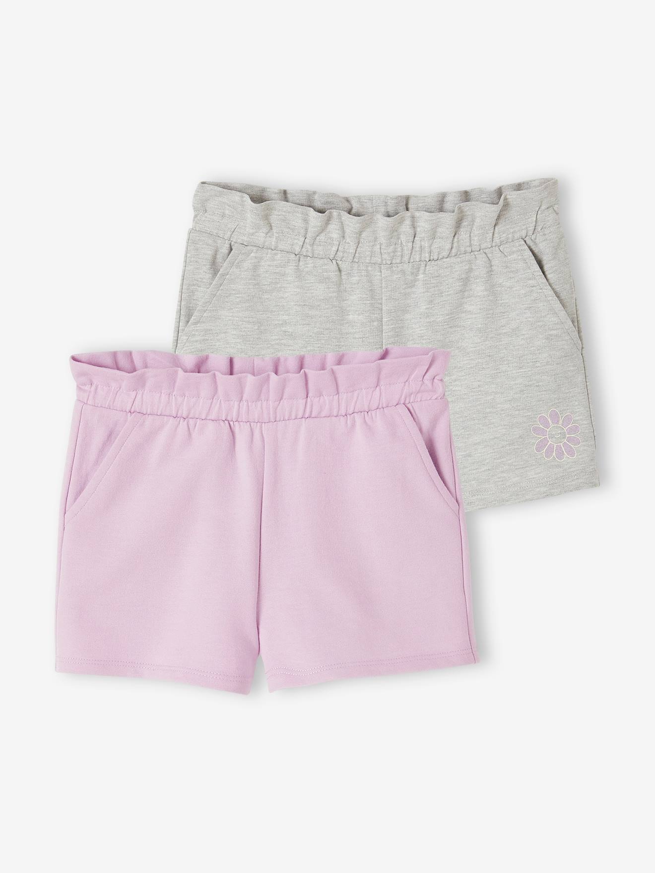 Vertbaudet 2er-Pack Mädchen Shorts - aprikose