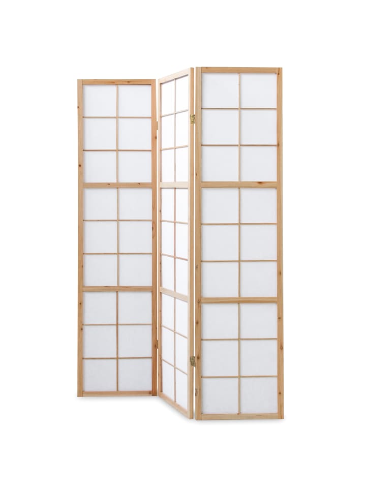 Homestyle4u 3-tlg. Paravent Shoji in Braun 132x175 cm günstig kaufen onesize