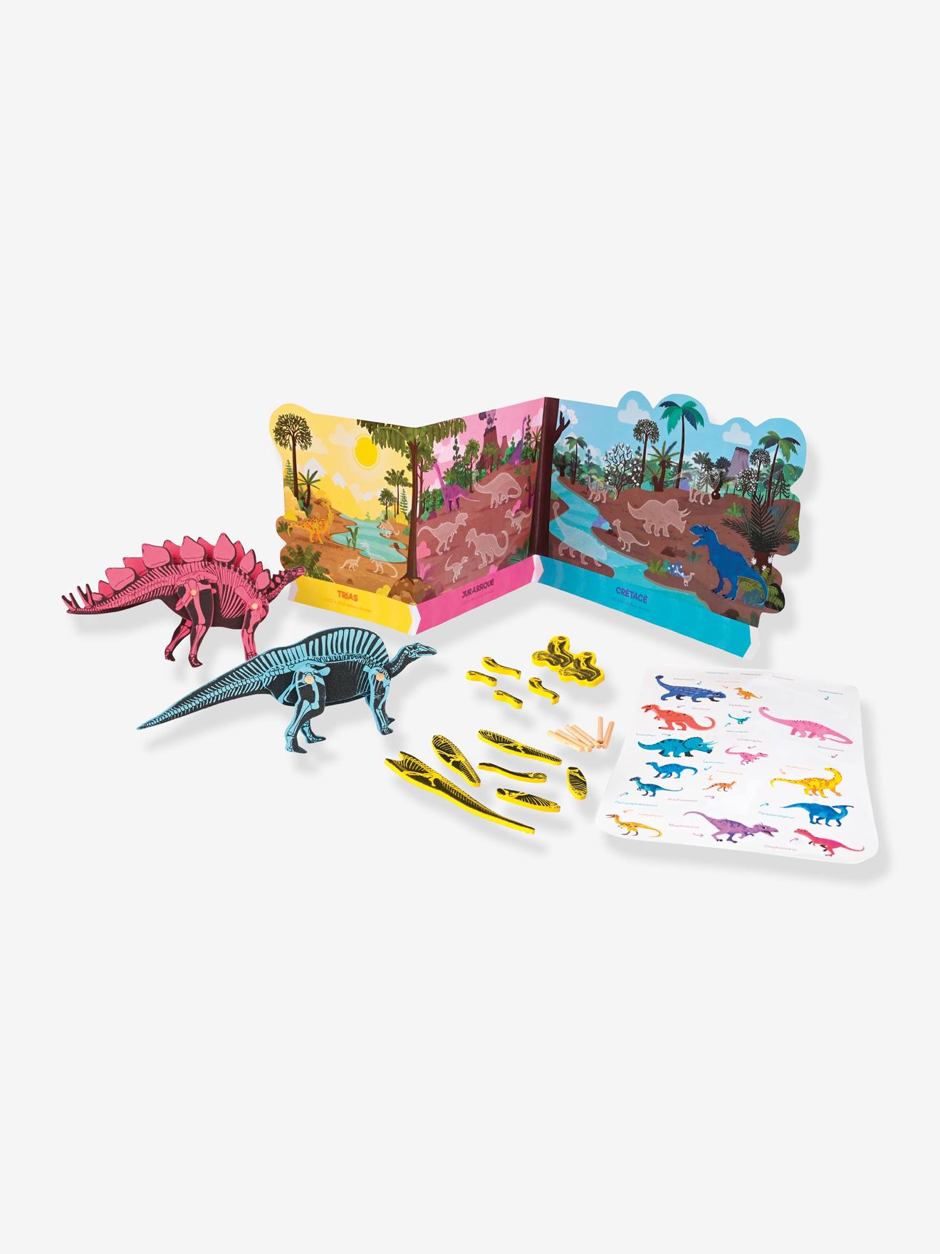 Kit collector Les dinosaures 3/7 ans PANDACRAFT bleu