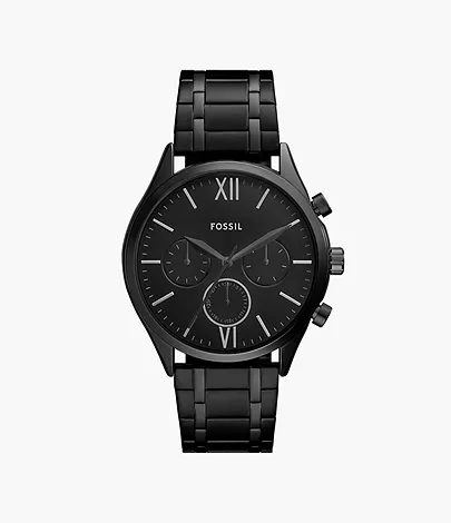 Fossil Outlet Uhr Fenmore Multifunktionswerk Edelstahl schwarz