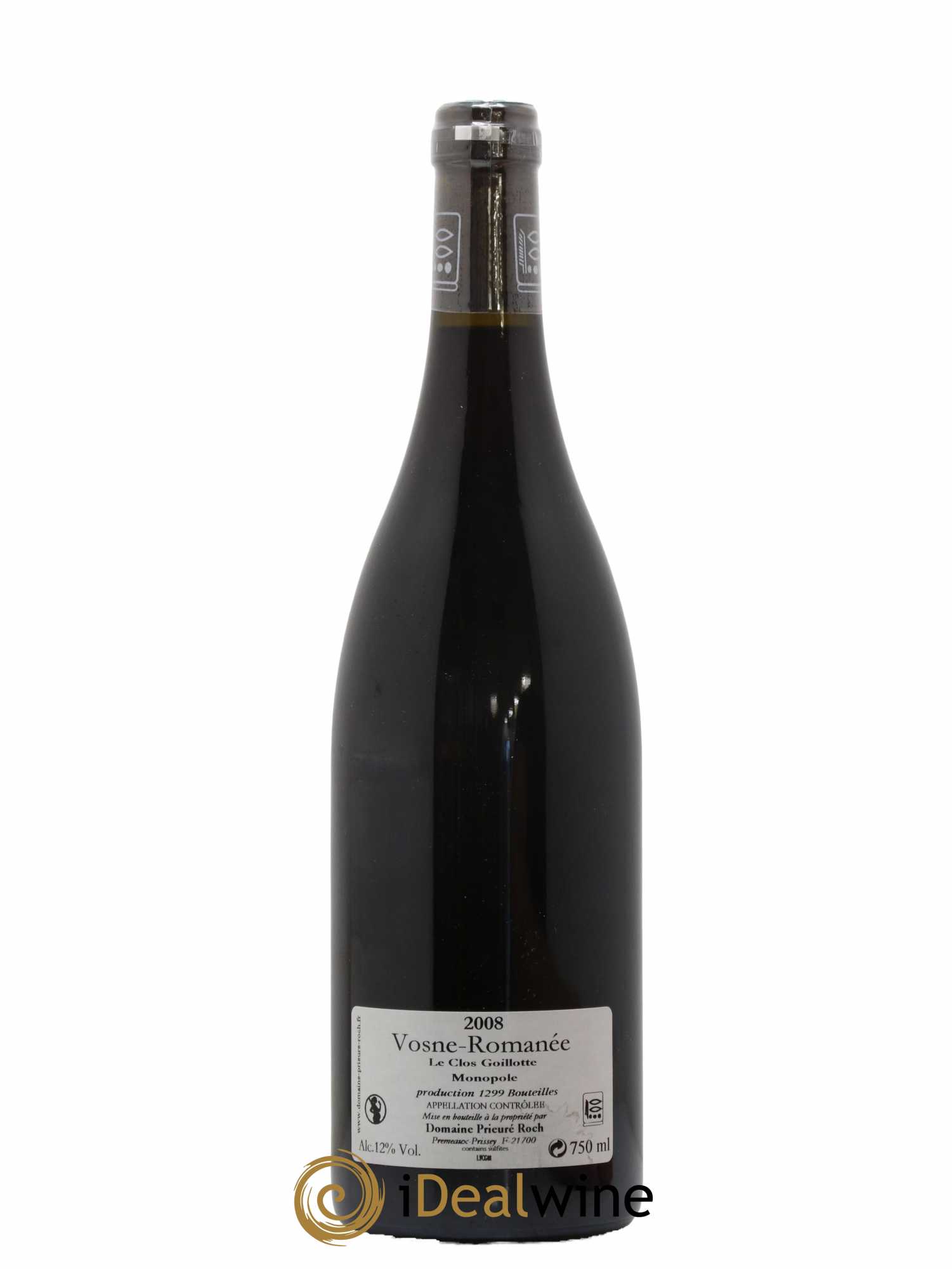 Vosne-Romanée Le Clos Goillotte Prieuré Roch  2008 - Lot de 1 Bouteille