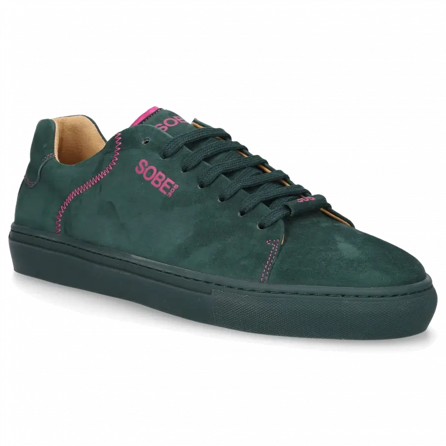 305 SOBE - Sneaker low + Snapback Cap 305 SOBE FAMILIA Veloursleder - grün