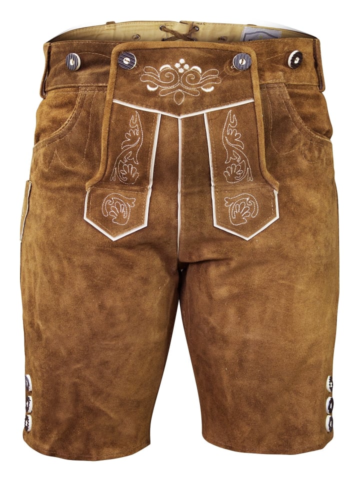 Edelnice Lederhose in kastanienbraun günstig kaufen