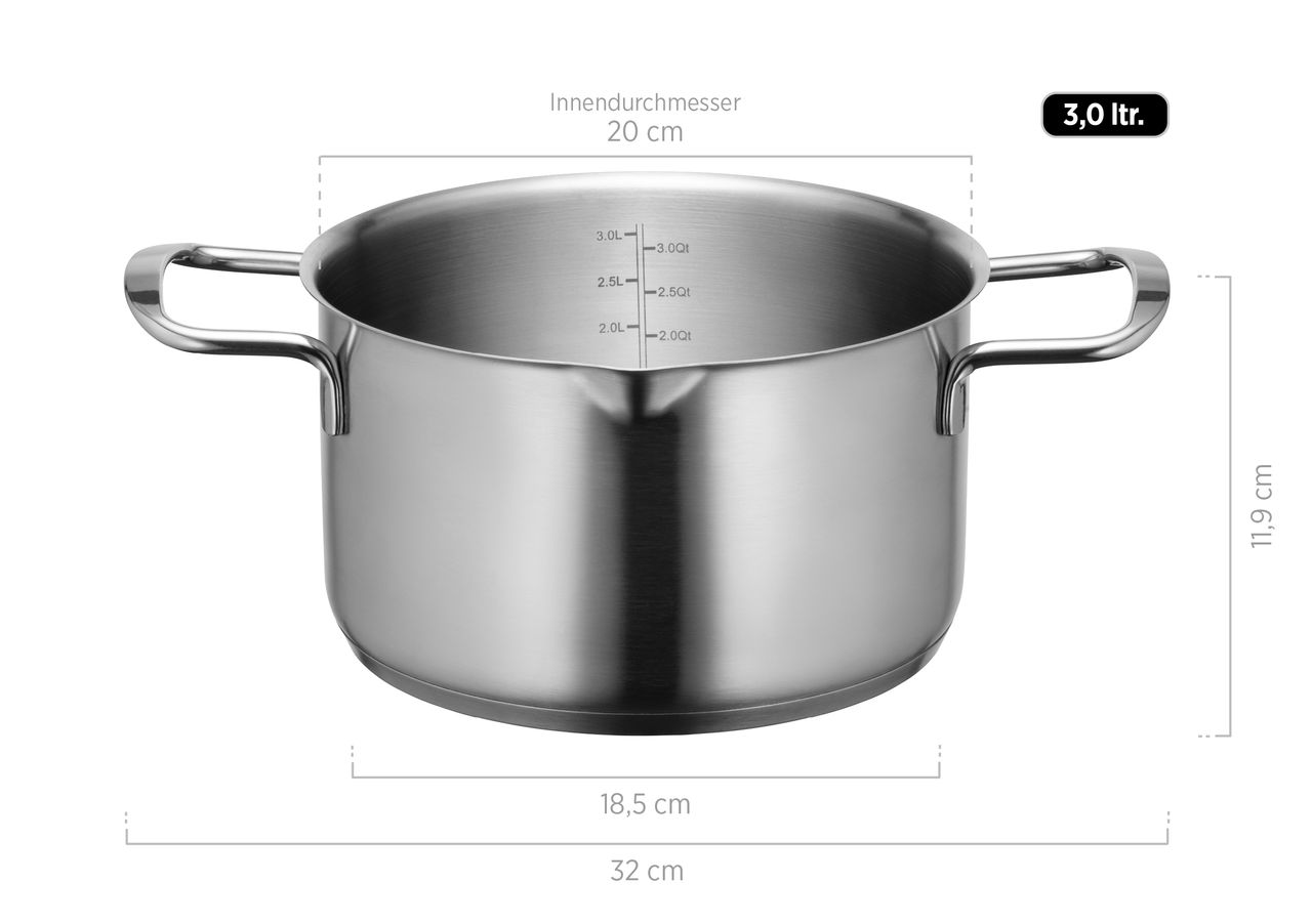 Mäser Serie Sanvito, Kochtopf 20 cm mit Deckel