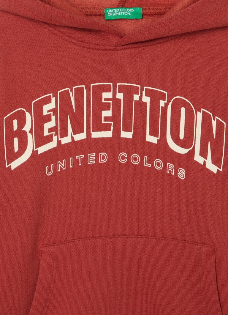 Hanorac Benetton cu logo imprimat