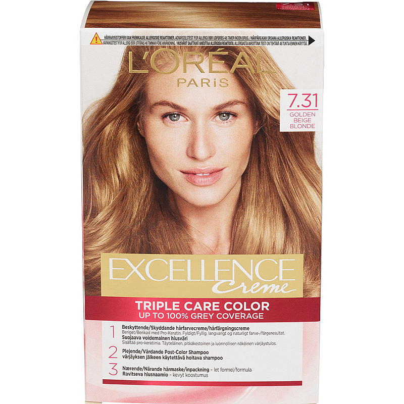 Loreal L'Oréal hårfarge 7.31 gylden beige blond