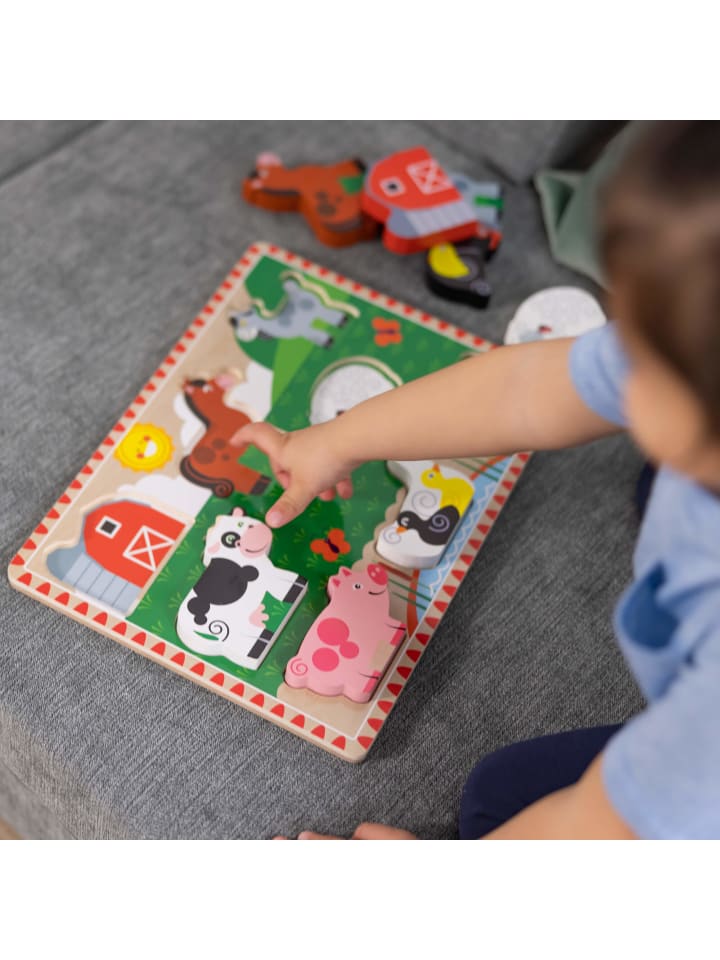 Melissa & Doug Farm Chunky Puzzle 8 tlg.- ab 3 Jahren günstig kaufen onesize