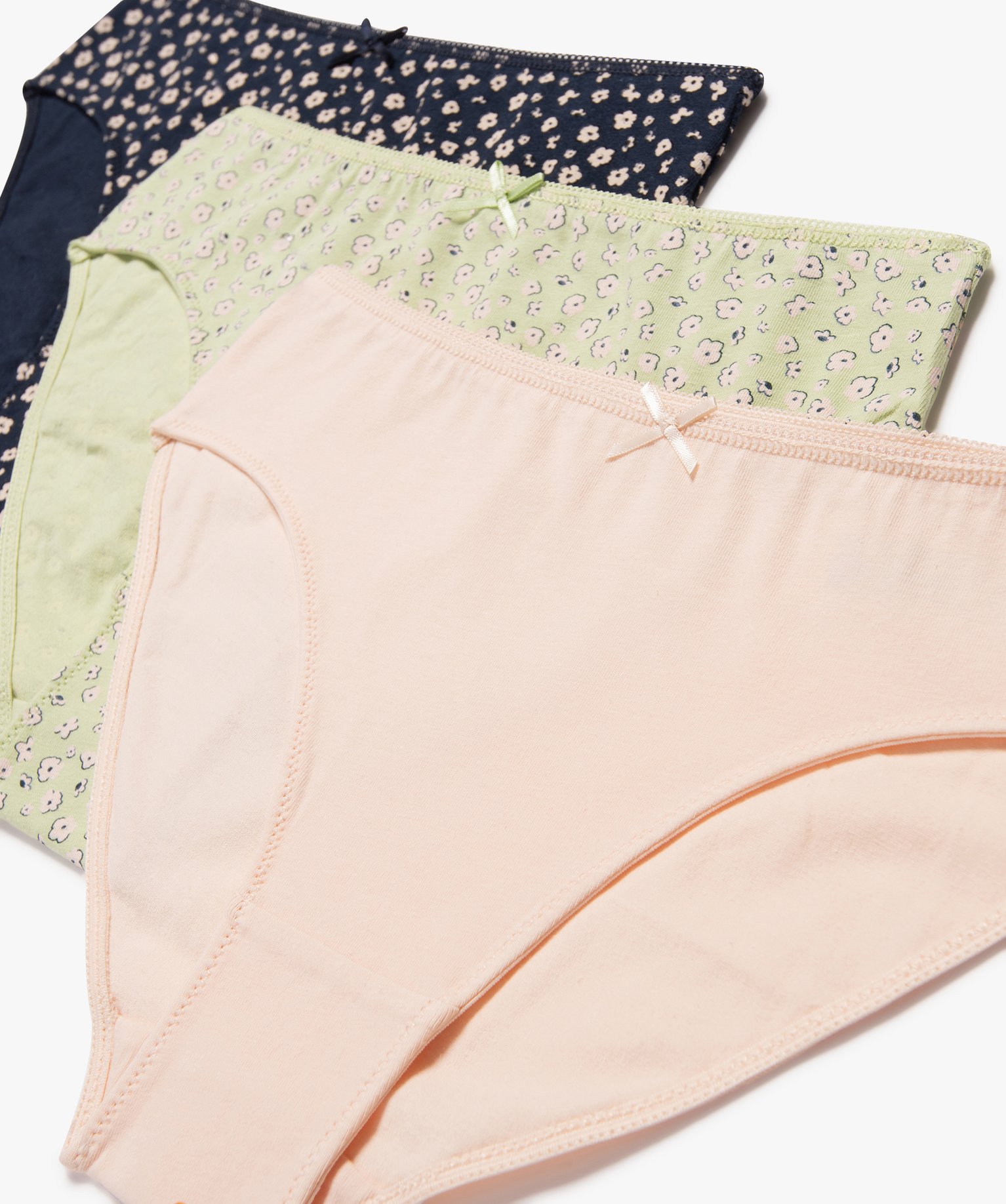 Culottes à motifs fleuris en coton extensible fille (lot de 3) multicolore | GEMO
