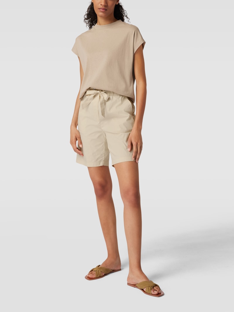 High Waist Bermudas mit Tunnelzug in sand