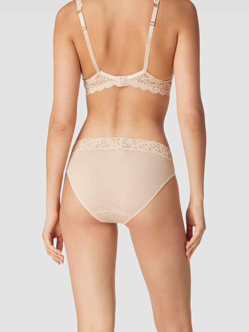 Slip aus Baumwolle mit Spitze Modell Moments in beige