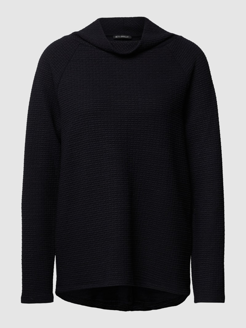 Sweatshirt mit Strukturmuster in schwarz