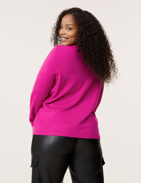Figurbetonter Basic Pullover aus Feinstrick