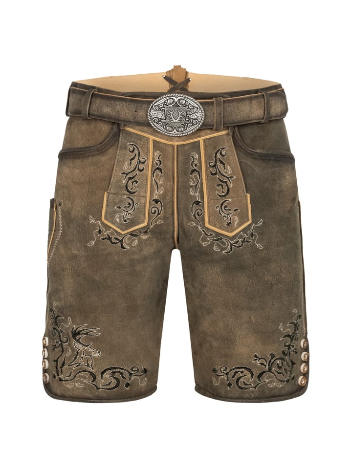 KRÜGER Lederhose Ismael in braun günstig kaufen