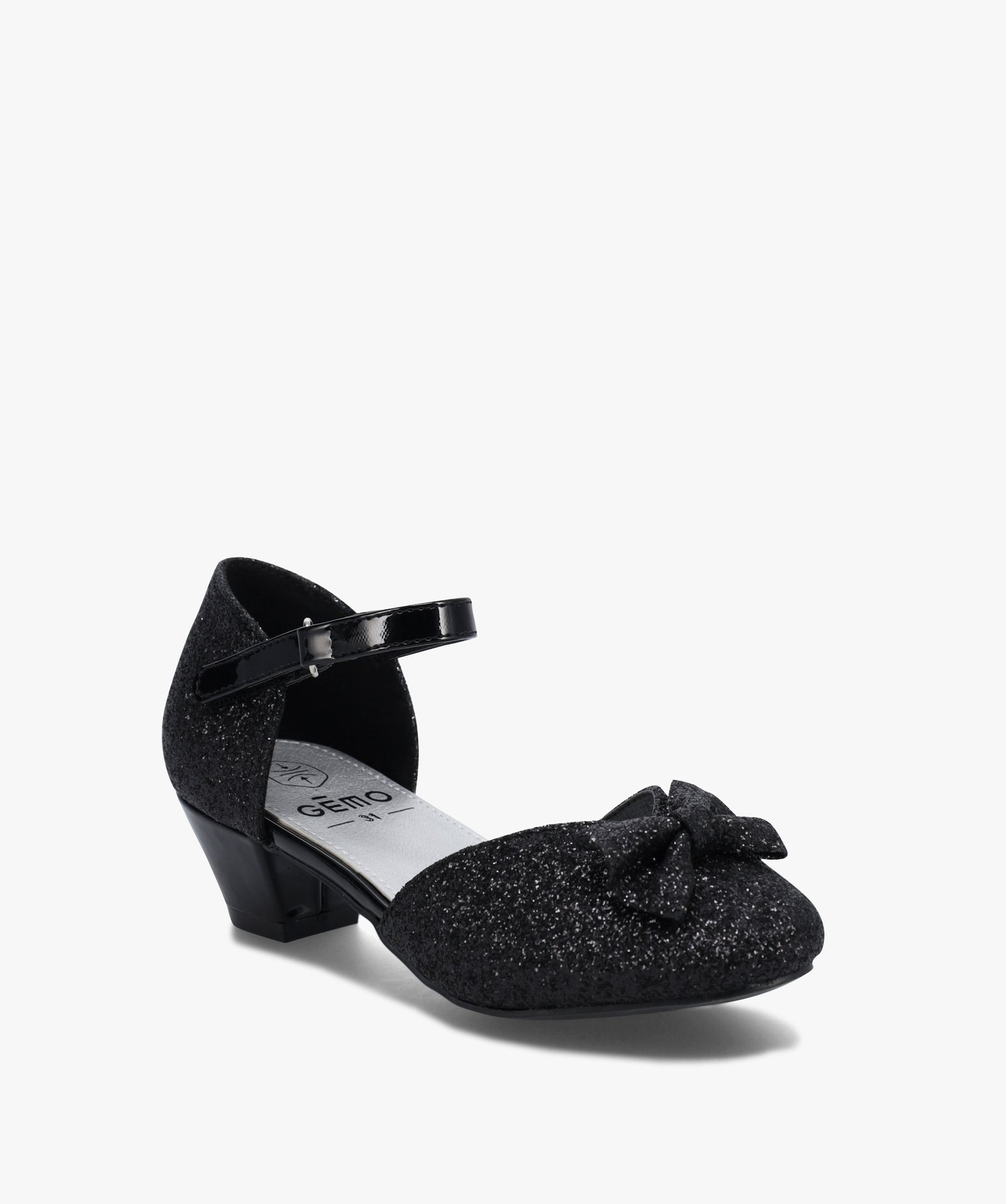Babies fille à talon dessus pailleté avec n?ud décoratif noir | GEMO