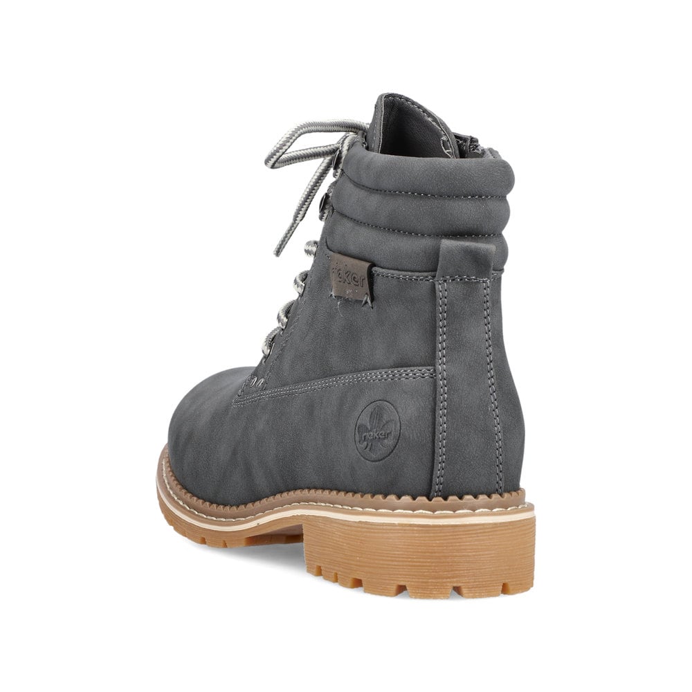 Rieker Damen Schnürstiefel granitgrau