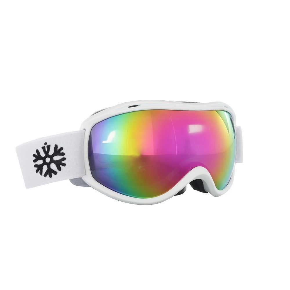 IVOL Weiß Rosa Spiegelglas Skibrille
