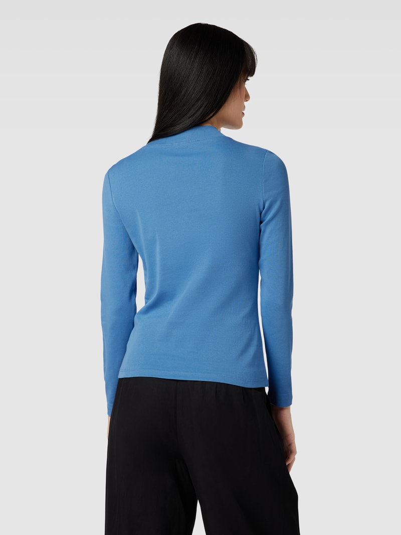 Longsleeve mit geripptem Rundhalsausschnitt in eisblau