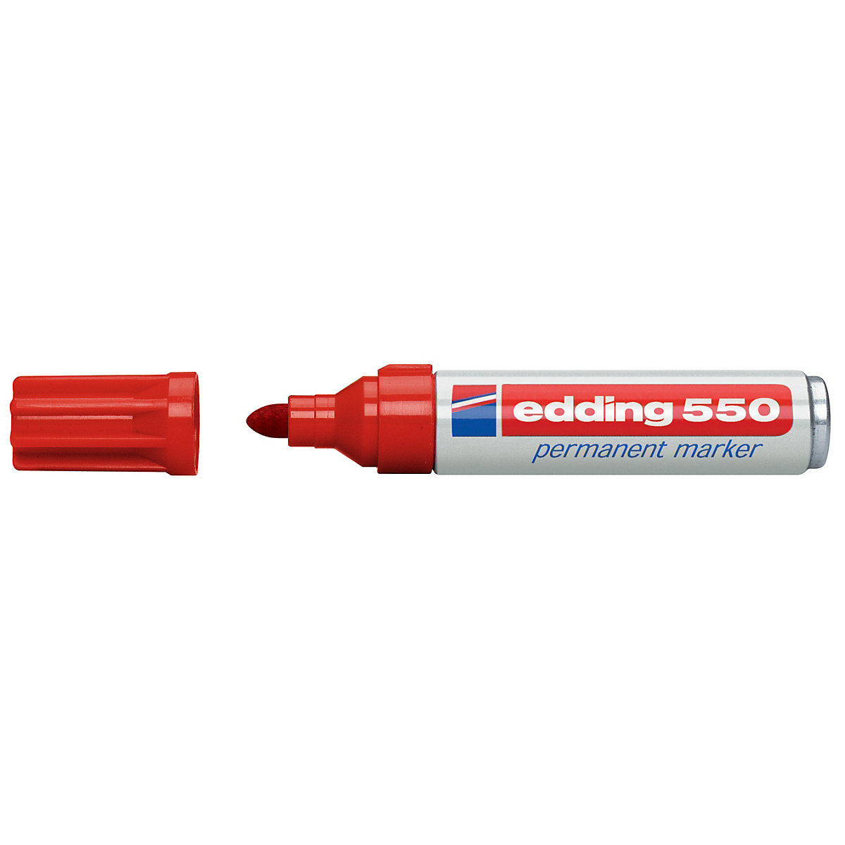 Permanentmarker edding 550, nachfüllbar, 3 - 4 mm, rot