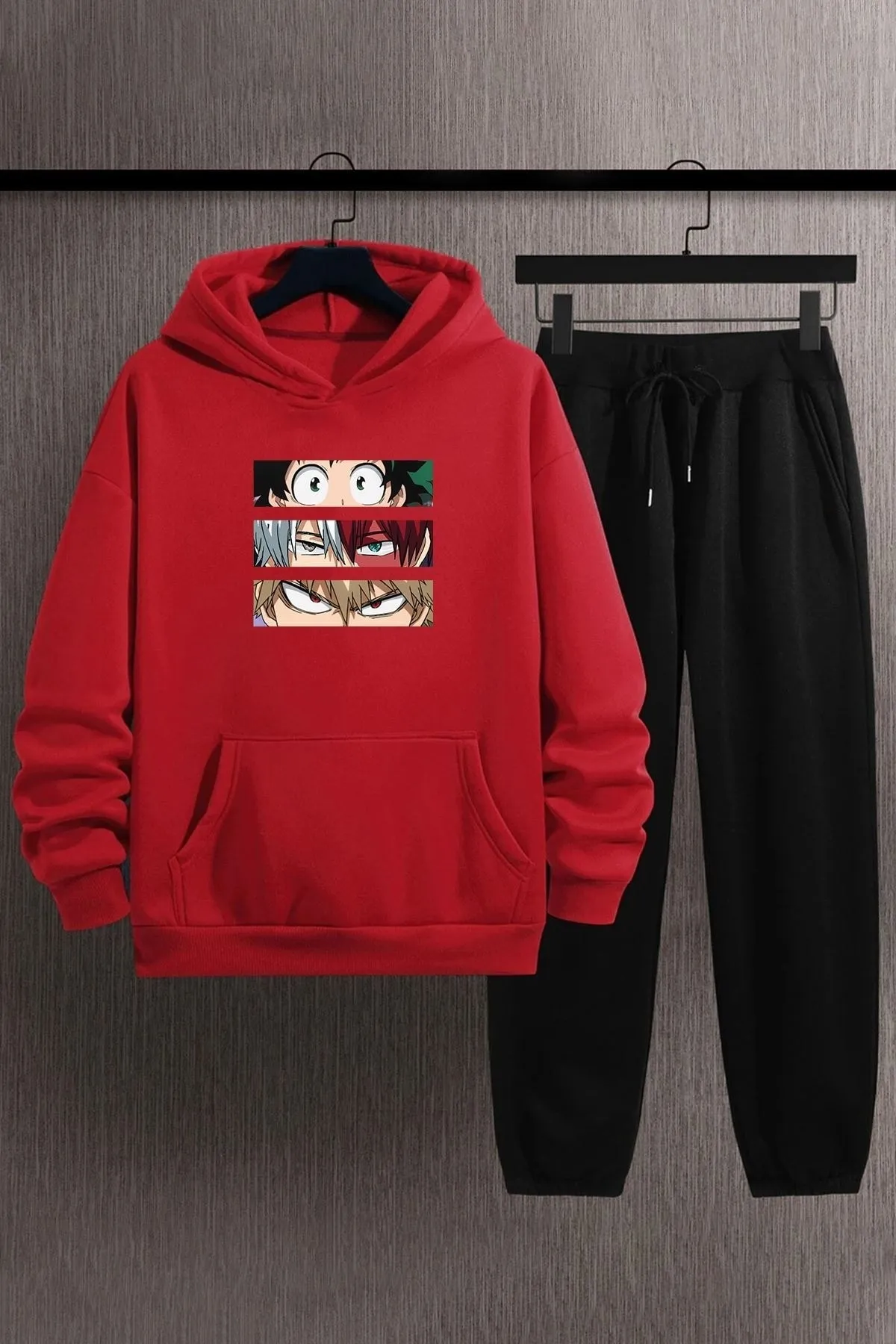 uyguntarz  Unisex Makima Hugging Denji Trainingsanzug-Set