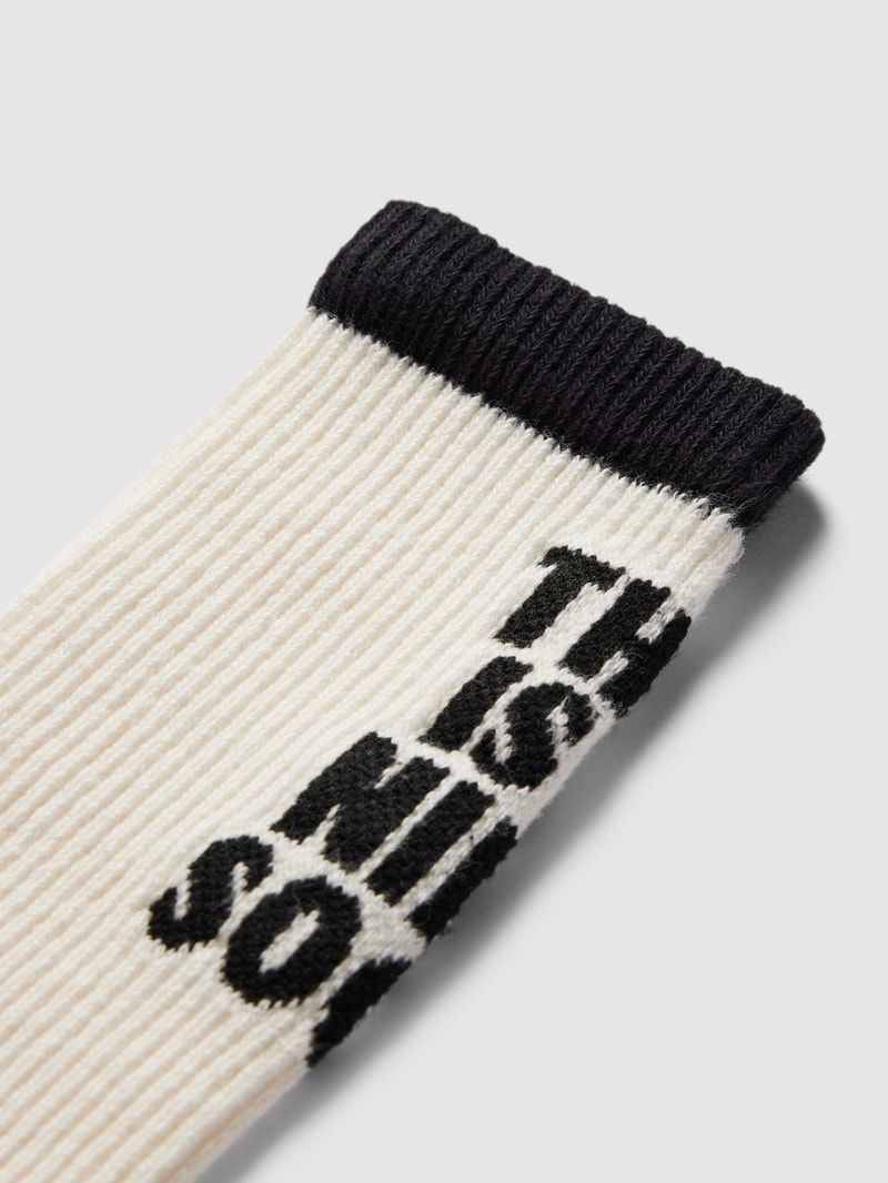 Socken mit Logo-Detail in offwhite