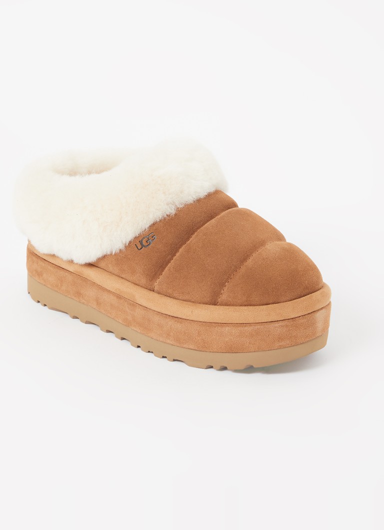 Mocasini UGG Tazzlita din piele întoarsă și piele de oaie.