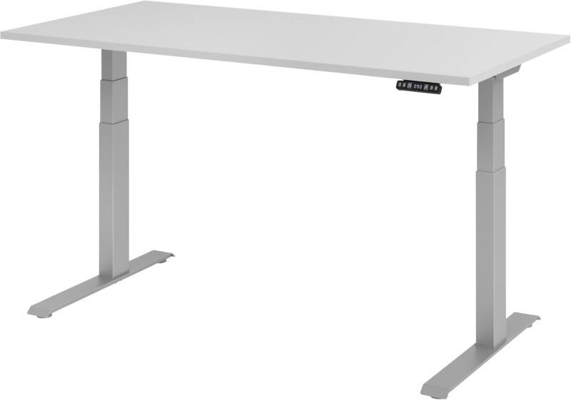 Hammerbacher Sitz-Stehschreibtisch VXDKB16/5/S Grau 1600 x 800 mm