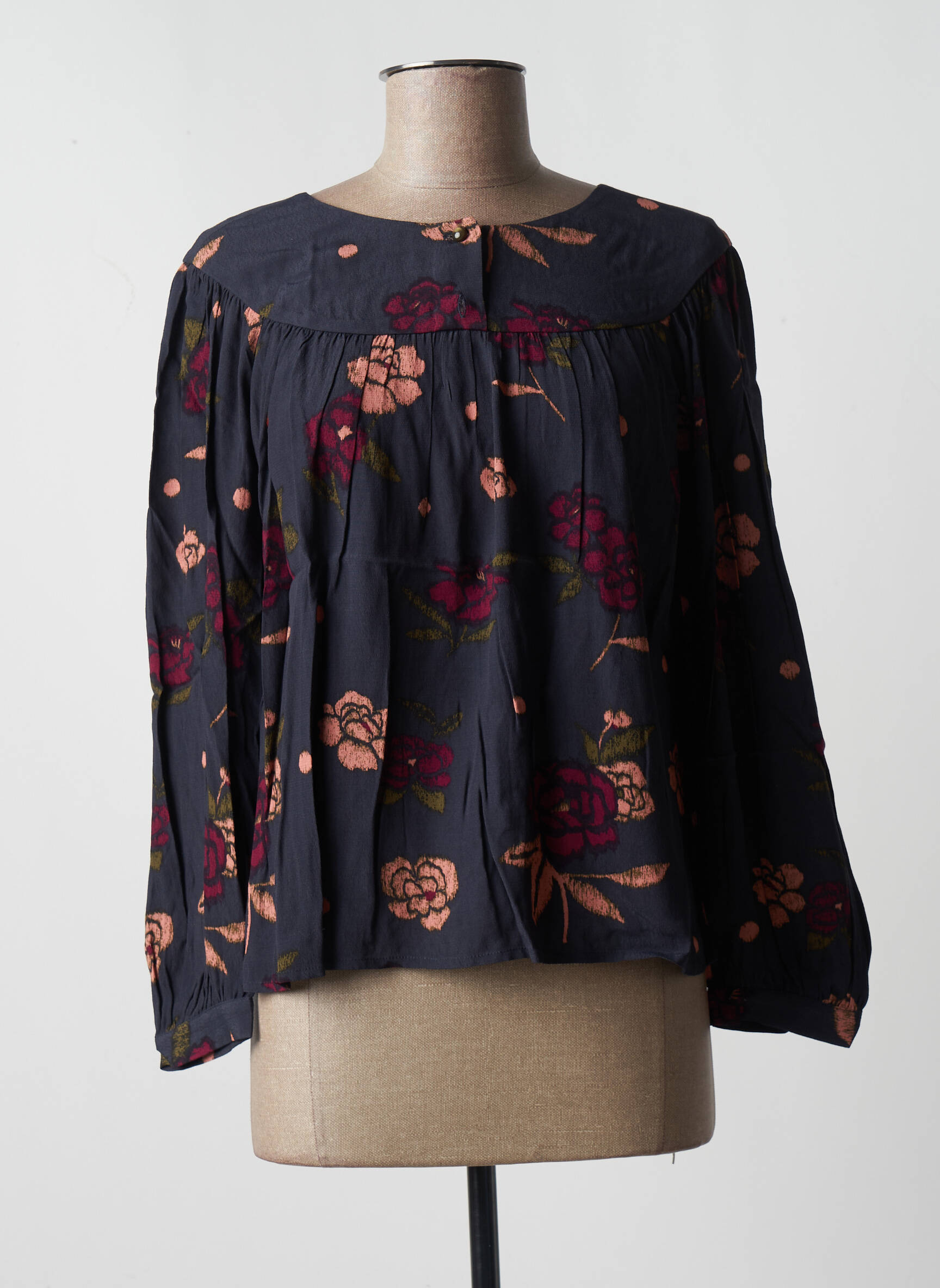 Des Petits Hauts Blouses Femme couleur bleu