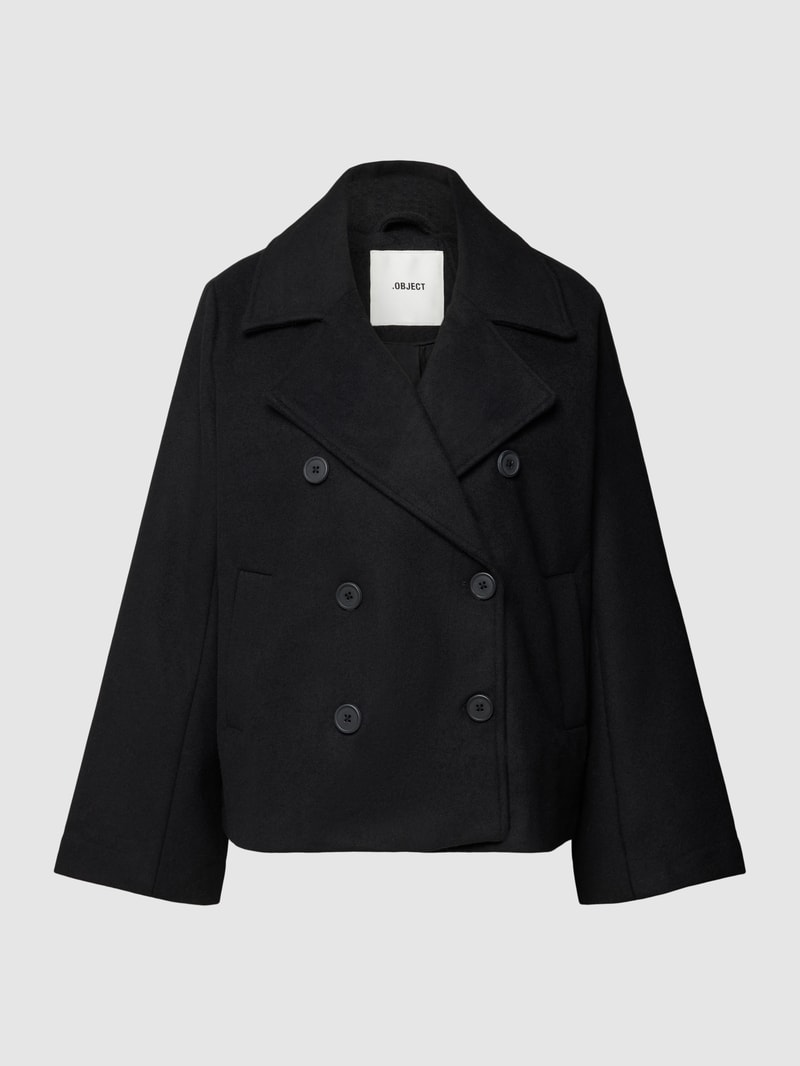 Cabanjacke mit Glencheck-Muster Modell 'KEILY' in schwarz