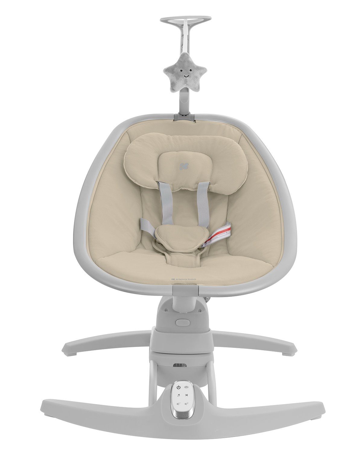 Kikkaboo Babywippe Babywippe Spinny elektrisch, Spielbogen Musikfunktion Fernbedienung Gurt