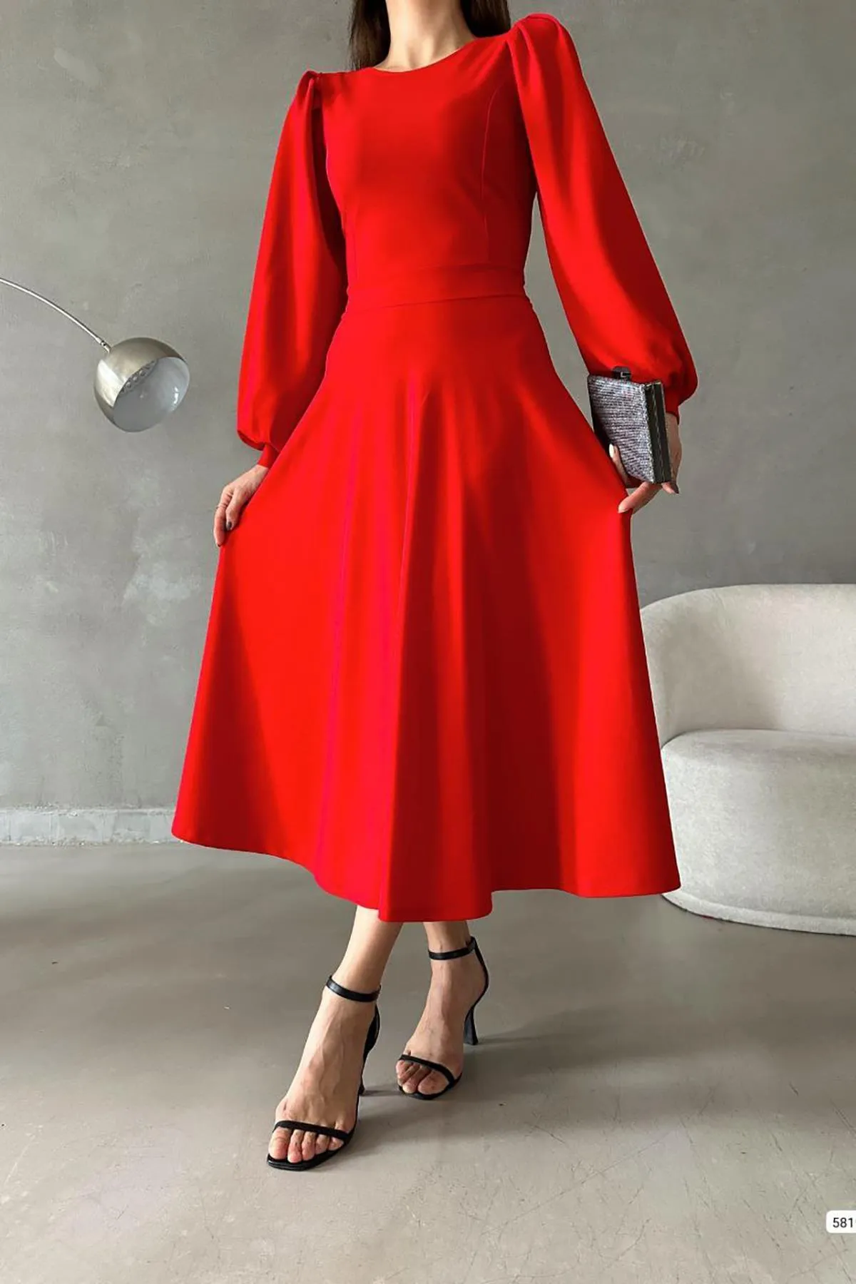 Deafox  Kleid - Rot - A-Linie
