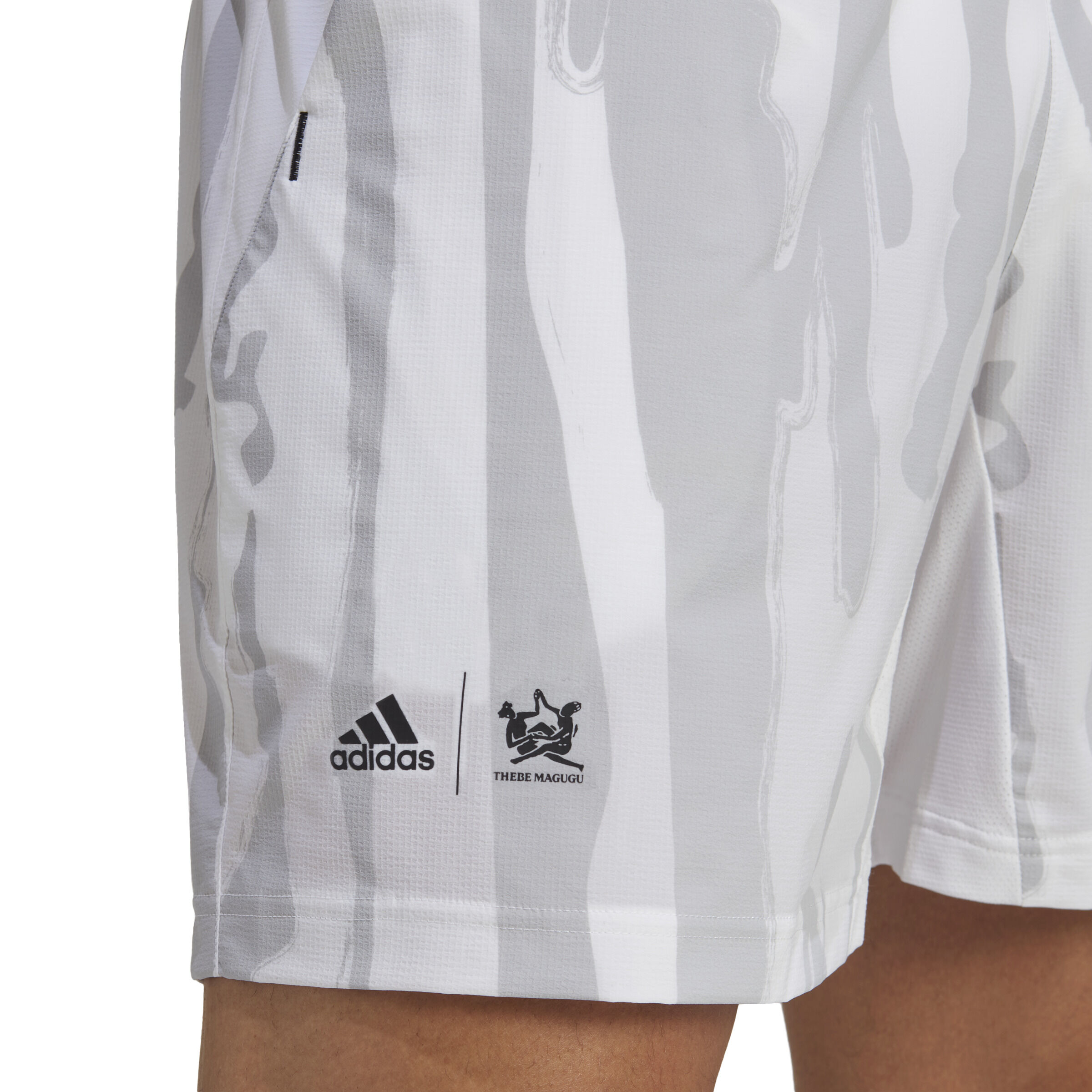 New York Printed Shorts Herren - Weiß, Hellgrau